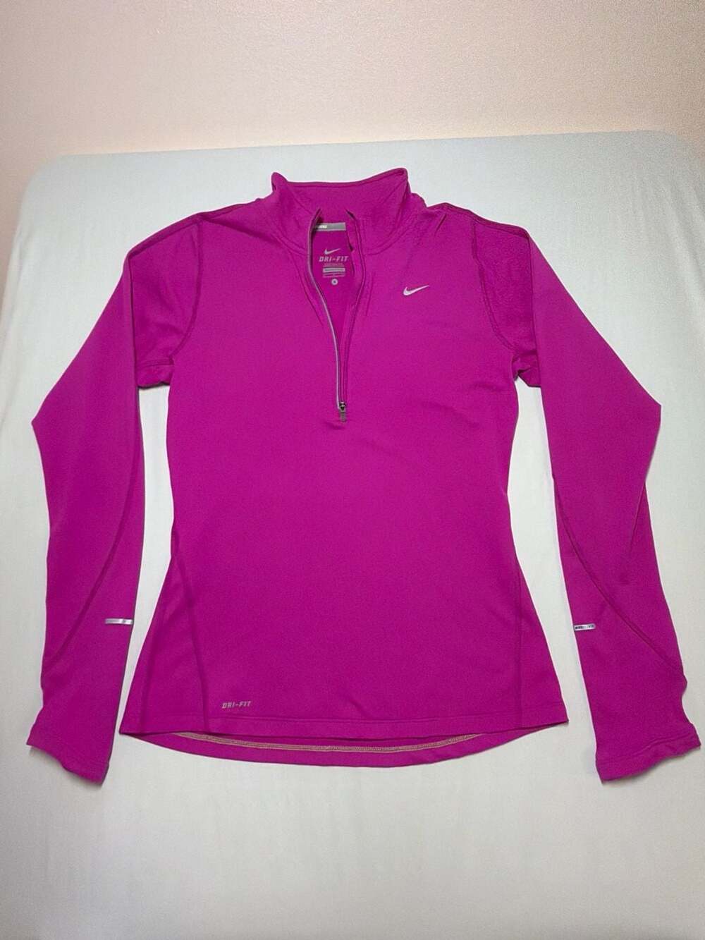 Nike Running Dri-FIT Element Half-Zip Long Sleeve Top Pink Size S